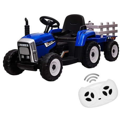 12V Kids Ride On Tractor with Trailer & Remote Control