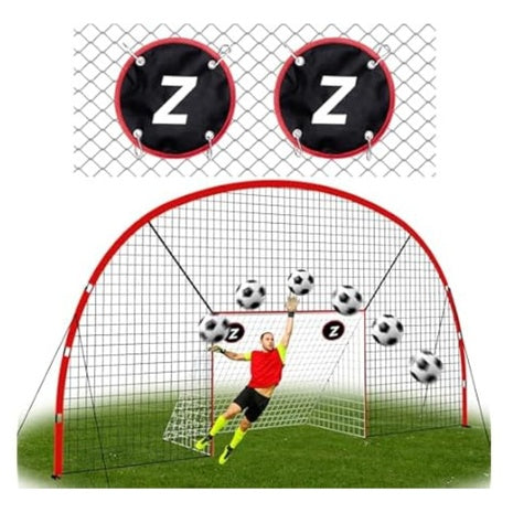 3-in-1 21x10ft Soccer Rebounder Net With 2 Targets