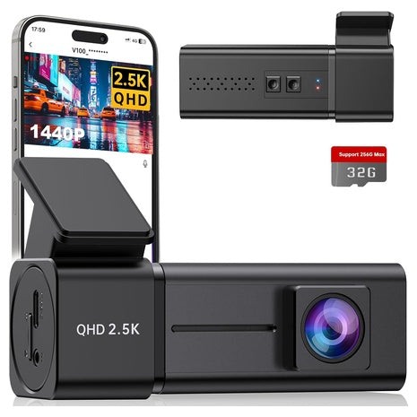 2.5K WiFi Car Dash Camera w/ 32GB SD Card