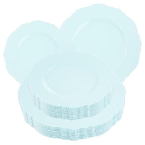 60 Mint Green Disposable Plastic Plates
