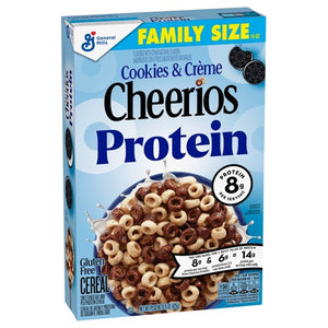 Large Size Box Cheerios Protein Cookies and Crème Cereal