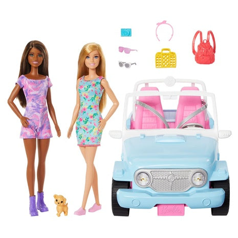 Barbie Dolls Vehicle Playset With Accessories