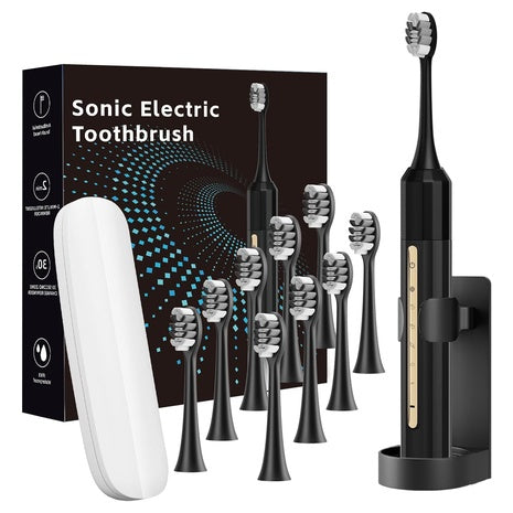 Electric Toothbrush with 10 Brush Heads