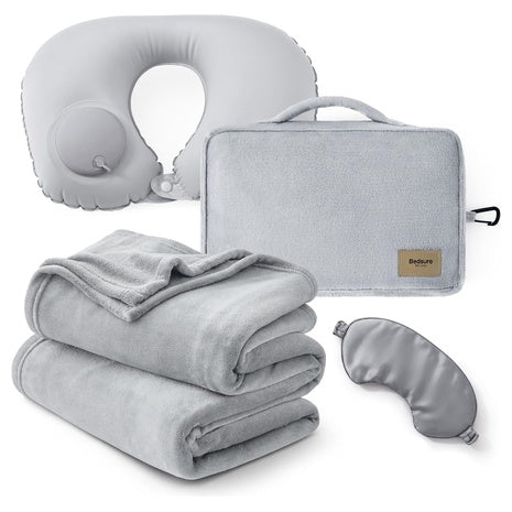 Bedsure 3-in-1 Travel Blanket Set