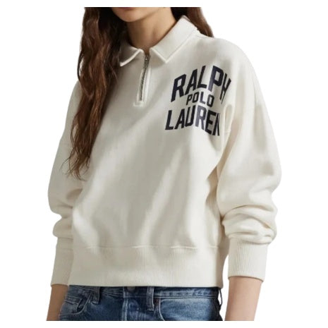 Polo Ralph Lauren Women's Cotton Blend Quarter Zip Sweatshirt