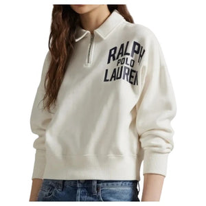 Polo Ralph Lauren Women's Cotton Blend Quarter Zip Sweatshirt
