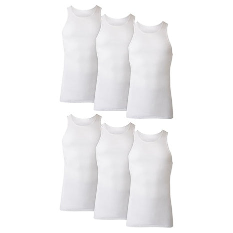6-Pack Hanes Men's Tank Undershirts