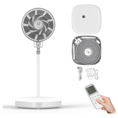 12.8" Quiet Collapsible Oscillating Fan with Remote