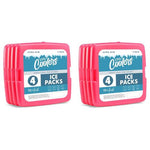 8-Pack Reusable Slim Ice Packs (Pink)