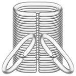 24-Piece C-Shaped Shower Curtain Rings Hooks