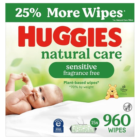 960 Huggies Natural Care Sensitive Baby Wipes