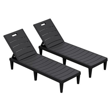 2-Pack Arlmont & Co. Outdoor Chaise Lounge Chairs