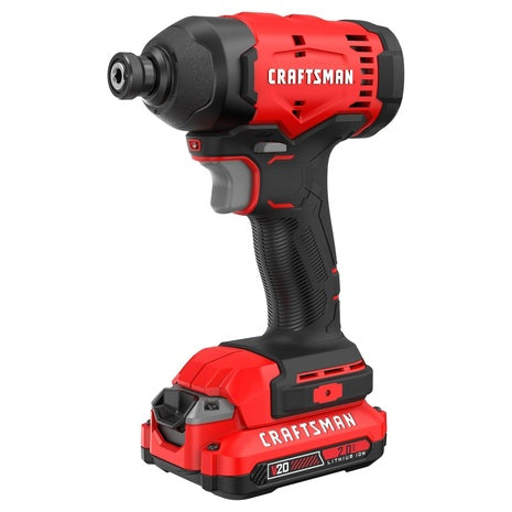 Craftsman 20V 1/4 Inch Cordless Impact Driver Kit W/ Battery & Charger
