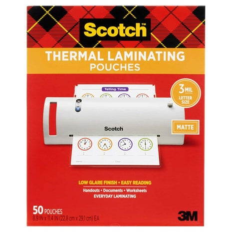 50 Scotch Matte Laminating Pouches