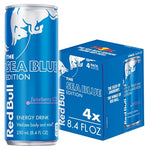 4 Cans of Red Bull Sea Blue Edition Energy Drink