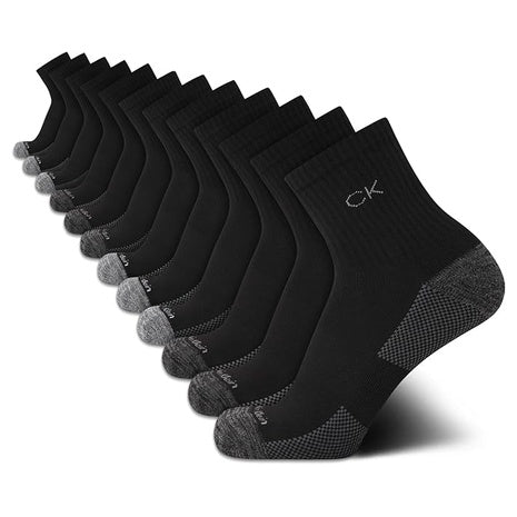 12 Pairs Calvin Klein Men's Crew Socks