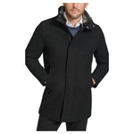 Calvin Klein Walker Wool Blend Coat with Detachable Faux Fur