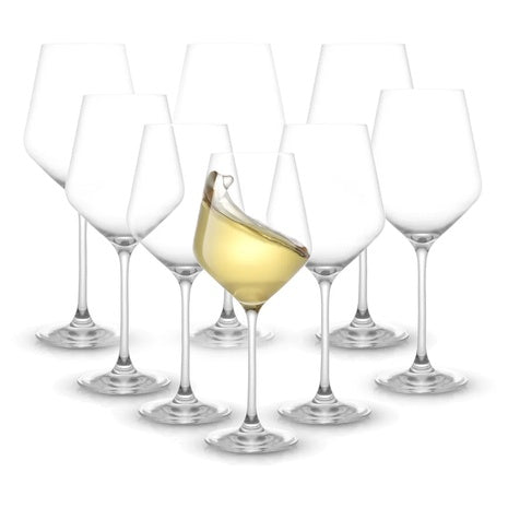 JoyJolt Layla Stemmed White Wine Glasses (Set of 8)