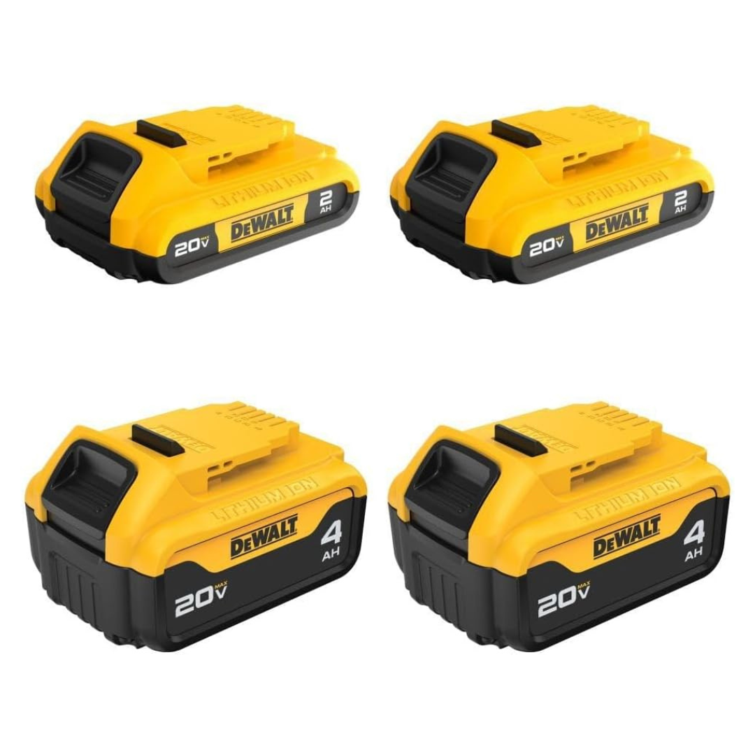 4-Pack Dewalt 20V MAX 4Ah And 2Ah Batteries (DCB324-4)