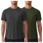 2-Pack Men's UPF50+ Quick Dry Rash Guard Shirts (Various)