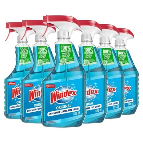6 Windex Glass and Window Cleaner Spray Bottles
