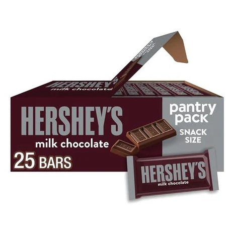25 Hershey's Milk Chocolate Snack Size Candy Bars (OU-D)