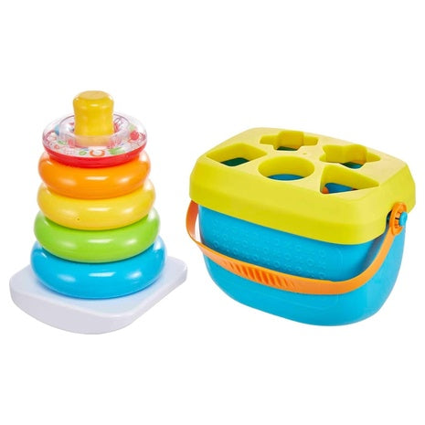 Fisher-Price Baby’s First Blocks & Rock-a-Stack Toy Set
