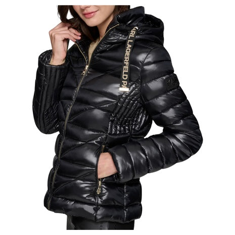 Short Puffer Logo Jacket