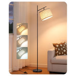 64.7" Modern Floor Minimalist Standing Lamp With 3 Color Bulb