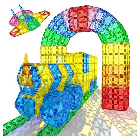 44-Piece Magnetic Tiles STEM Building Blocks