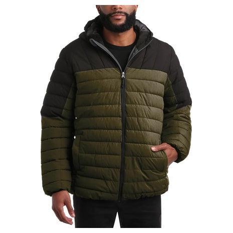 Men's Weather Resistant Midweight Quilted Warm Puffer Jacket