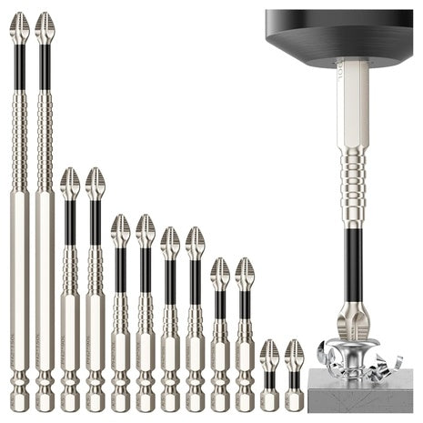 12-Piece HJKLIUT Magnetic Phillips Impact Driver Bit Set