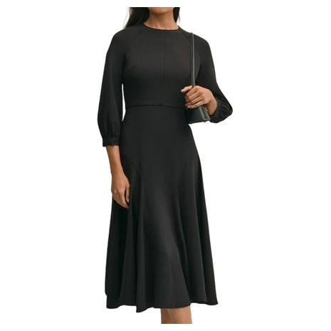 Women's Viscose Blend Shirred Sleeve Dress