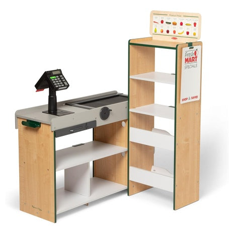 Melissa & Doug Fresh Mart Pretend Grocery Store with Scanner & Conve\yor Belt