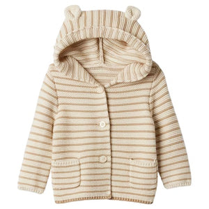 Baby Bear Stripe Garter Cardigan