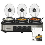 3 x 1.5-Qt Triple Buffet Server with Liners