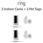 2 Ring Indoor Cam (2nd Gen), White with 2 Ring Pet Tag