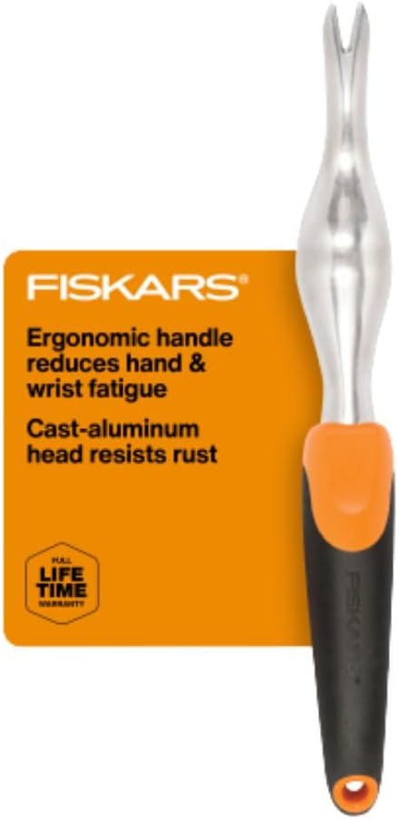 Fiskars Heavy Duty Ergo Garden Hand Weeder Tool