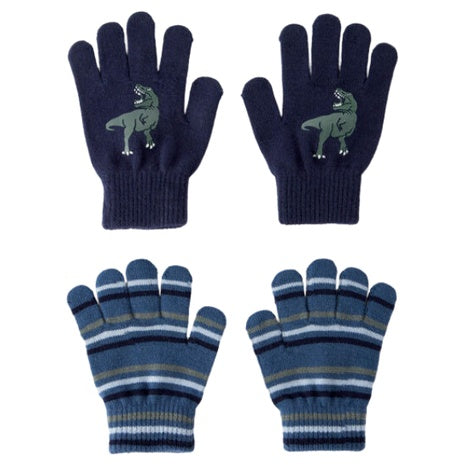 Boys 2-Pack Dinosaur Winter Gloves