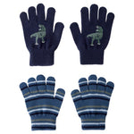 Boys 2-Pack Dinosaur Winter Gloves