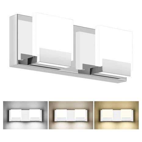 2-Light Dimmable LED Bathroom Vanity Light