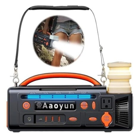 Portable Power Station 300W, 296Wh Solar Generator With 100W USB-C