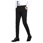Plaid&Plain Men’s Slim Fit Stretch Dress Pants