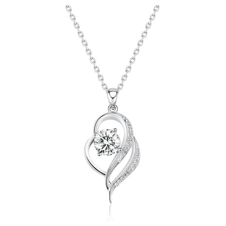 18k White Gold Pendant Adjusatble Necklace