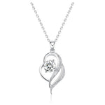 18k White Gold Pendant Adjusatble Necklace