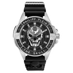 Philipp Plein Men's The Skull Silicone Strap Watch, 44mm