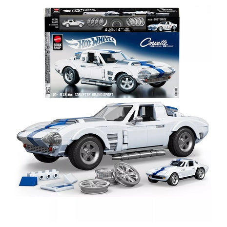 Mattel Brick Shop Hot Wheels Corvette Grand Sport Building Toy Kit