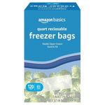 480 Amazon Basics Reclosable Freezer Quart Food Storage Bags with Zipper Seal