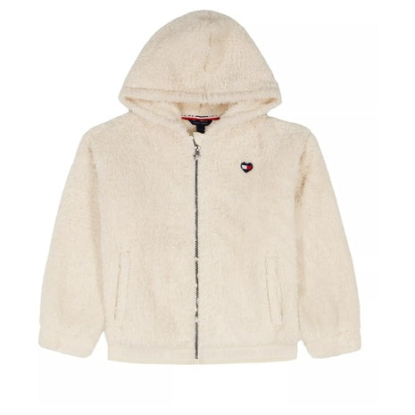 Tommy Hilfiger Girls' Minky Loose Fit Zip-Up Hoodie