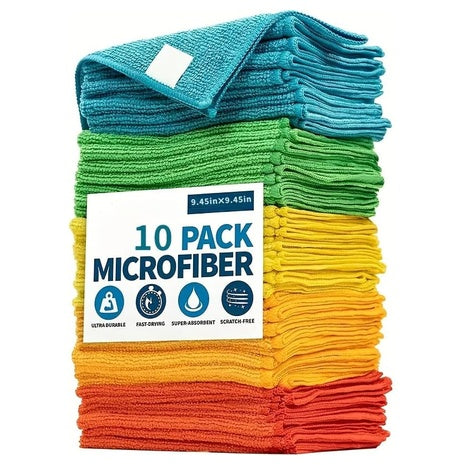 10-Pack Microfiber Cleaning Cloths